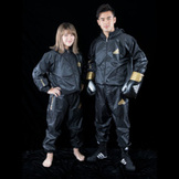 【NEW!!】adidas アディダス サウナスーツ [フード付きパーカー+パンツセットアップ] Sauna Suits 黒 Black [ad-saunasuits-bk]