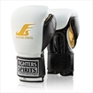 FIGHTERS SPIRITS ボクシンググローブ プロ仕様 本革 ホワイト/ブラック/ゴールド