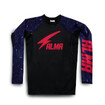 /ALMA 長袖ラッシュガード Thunder Camo 日本製 Made in Japan 紫黒赤 Purple/Black/Red