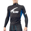 ALMA　アルマ/Rashguard　ラッシュガード/ALMA 長袖ラッシュガード Thunder 日本製 Made in Japan 黒青白 Black/Blue/White