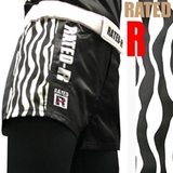 RATED-R レディースファイトショーツ Zebra Model 黒白 [rr-fs-ladys-zebra-bkwh]