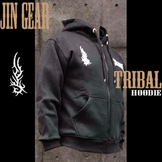 JIN GEAR Tribal Model パーカー 黒 [jg-hd-hoodie-tribal-bk]