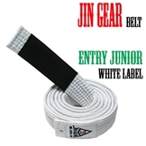JIN GEAR 柔術帯 Entry Junior (白ラベル) Model 白 [ryuko-bt-whtag-entry-junior-wh]