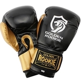 Golden Rookie ボクシンググローブ ユーロファイター　黒ゴールド  合成皮革 [gr-gv-boxing-eurofighter-bkgd]