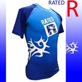 RATED-R 半袖ラッシュガード Gradation Blue Model 青白 [rr-ss-rg-gblue-bl]