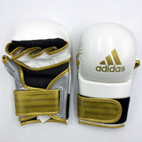 【NEW】adidas アディダス MMA パウンド グローブ Grappling Gloves 白ゴールド White/Gold [ad-gv-openfinger-grappling-pound-22-whgd]
