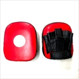 JIN GEAR パンチングミット 本革 黒（赤） 2個セット [jg-mt-punchingmitt-22-leather-bkrd]