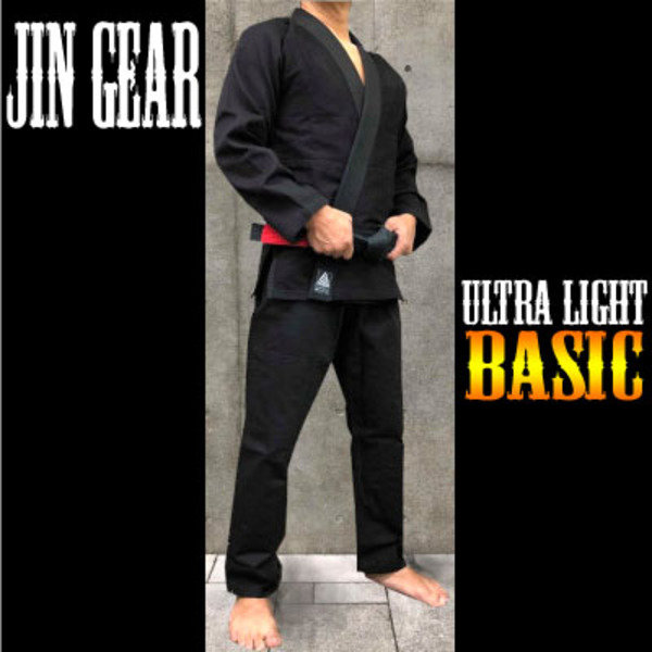 JIN GEAR 柔術衣 Ultra Light Basic Model 黒[jg-k-ultralightbasic-18-bk]