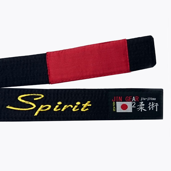 JIN GEAR 柔術帯 Japan Model 黒 Spirit[jg-bt-japan-spirit-bk]